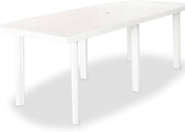 TAVOLO ALLUNGABILE TRIO IN PLASTICA COLORE BIANCO CM 180 - 216X90X72 H