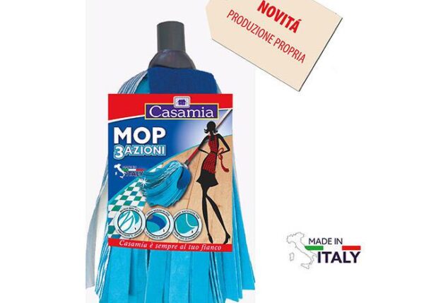 MOP 3 AZIONI - TNT, MICROFIBRA E FIBRA ABRASIVA ART.S550