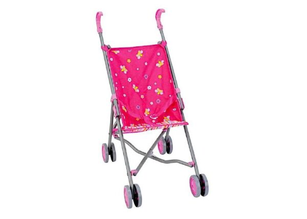 PASSEGGINO IN METALLO L60CM ROSA ART.42548