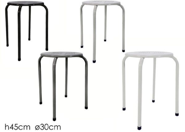 SGABELLO IMPILABILE METALLO 4 ASS ART.765034