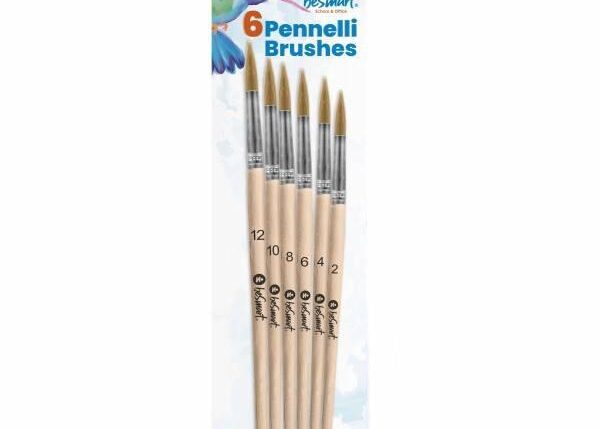 PENNELLI LEGNO 6PZ. PUNTA TONDA 2-4-6-8-10-12 IN BLISTER BE SMART ART.01050487