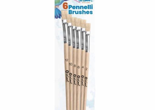 PENNELLI LEGNO 6PZ. PUNTA PIATTA 2-4-6-8-10-12 IN BLISTER BE SMART ART.01050489