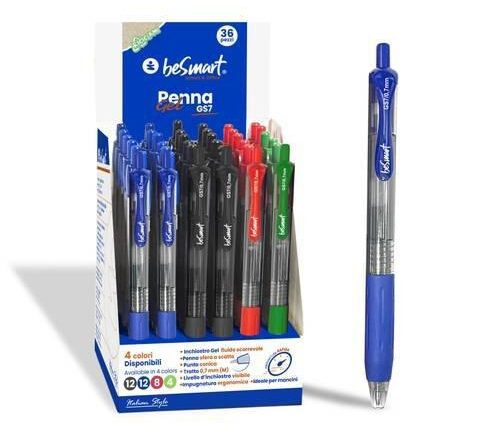 PENNA GEL GS7 4 COLORI STD IN DISPLAY 36PZ BE SMART ART.00300261