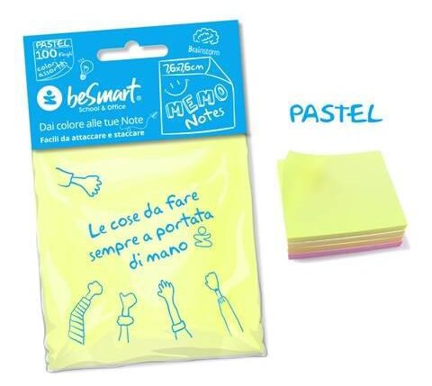 STICK NOTES 100FF 7,6X7,6 CM RAINBOW PASTEL 1/12/288 ART.00340013