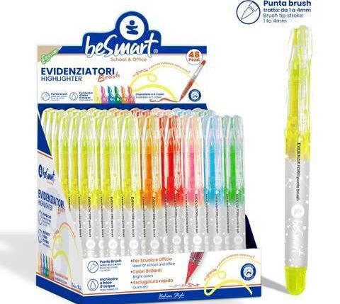 EVIDENZIATORE BRUSH 6 COL. BE SMART ROSA ART.01020039