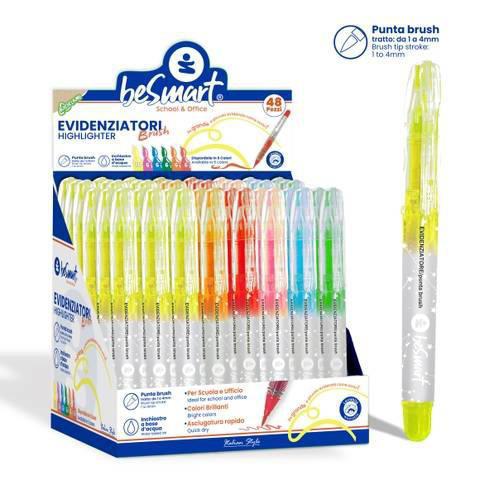 EVIDENZIATORE BRUSH 6 COL. BE SMART ROSA ART.01020039 EVIDENZIATORE BRUSH 6 COL. BE SMART ROSA ART.01020039