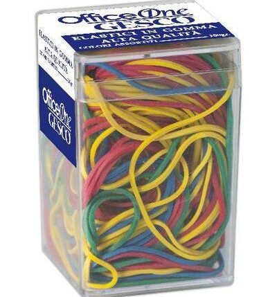 ELASTICI BARATTOLO 100 GR COL.ASSORTITI ART.01050230