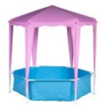 PISCINA ESAG. 90X90X90 C/GAZEBO $ 160 DIAMETRO ROSA ART.2050492