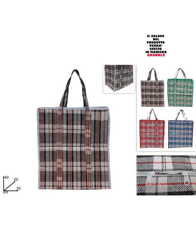 BORSA SHOPPER PLASTIFICATA C/CERNIERA FANTASY 35X40X20CM BORSA SHOPPER PLASTIFICATA C/CERNIERA FANTASY 35X40X20CM
