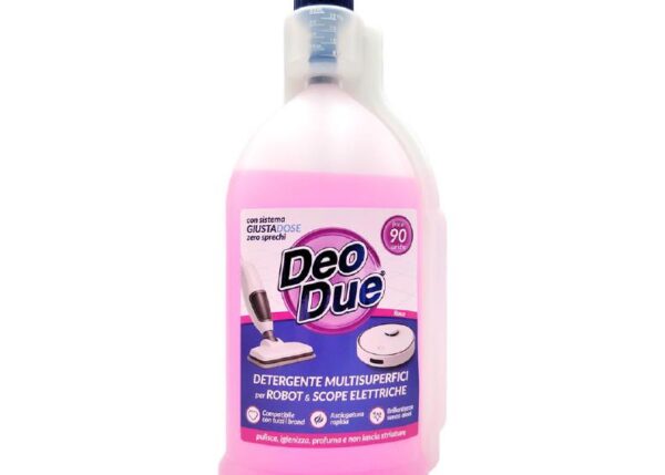 DEO DUE MULTISUPERFICIE 900ML PER ROBOT E SCOPE ELETTRICHE ROSA
