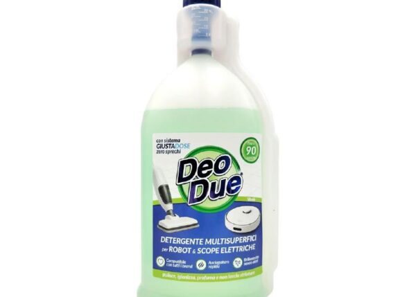 DEO DUE MULTISUPERFICIE 900ML PER ROBOT E SCOPE ELETTRICHE VERDE