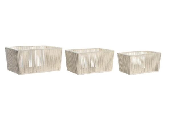 CESTA 3MIS COTONE/METALLO BEIGE DC202049