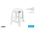 SGABELLO PLASTICA GRIGLIA BIANCO ART.0345