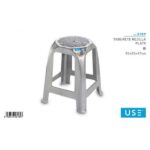 SGABELLO PLASTICA GRIGLIA ARGENTO ART.2189