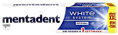 MENTADENT DENTIFRICIO 100ML XXL WHITE SYSTEM NEW MENTADENT DENTIFRICIO 100ML XXL WHITE SYSTEM NEW