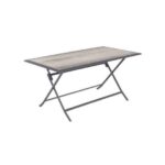 TAVOLO RETTANGOLARE PIEGHEVOLE AZUA 6P GRIGIO 150X80X71CM