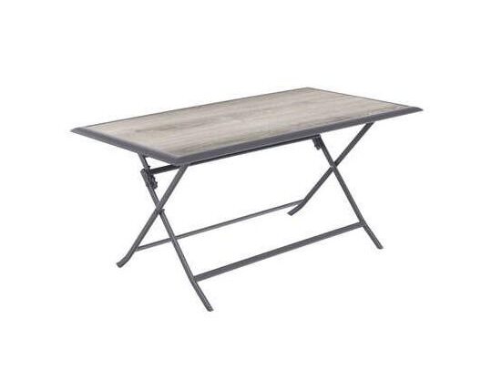 TAVOLO RETTANGOLARE PIEGHEVOLE AZUA 6P GRIGIO 150X80X71CM