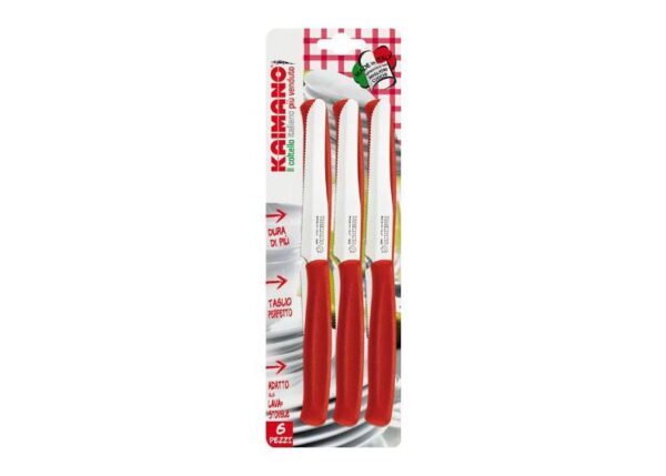 KAIMANO COLTELLI X 6 ROSSO