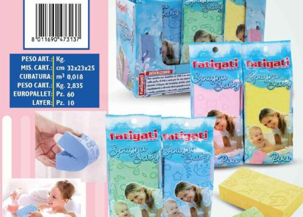 FATIGATI SPUGNA PVA BABY 13*7*3 CM ART.47313