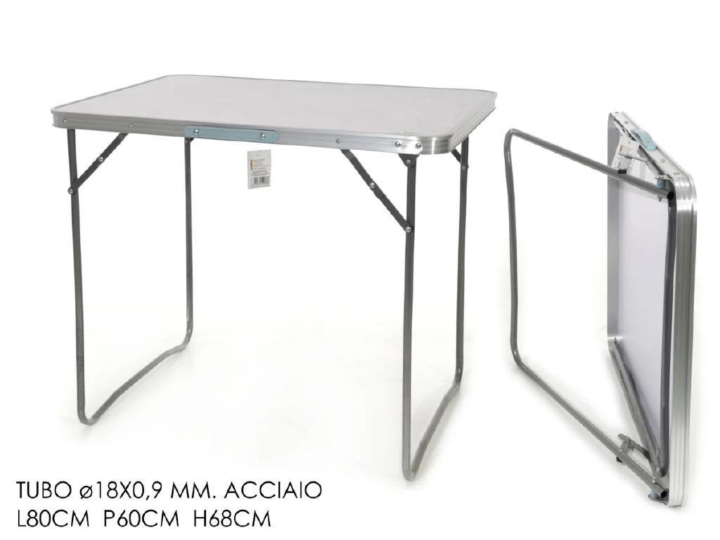 TAVOLO RICHIUDIBILE ALLUMINIO 80X60X68 CM TAVOLO RICHIUDIBILE ALLUMINIO 80X60X68 CM