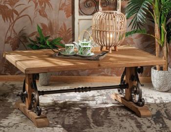 TAVOLO RETTANGOLARE LEGNO+METALLO 120X70X45CM ART.51726 TAVOLO RETTANGOLARE LEGNO+METALLO 120X70X45CM ART.51726