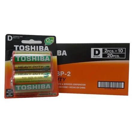 BATTERIA TOSHIBA TOSZ20KE ZINC R20KE (D) TORCIA 2PZ