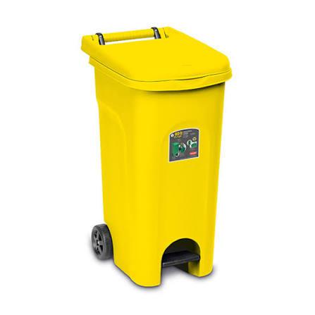 BIDONE URBAN ECOSY C/PEDALE 80LT GIALLO