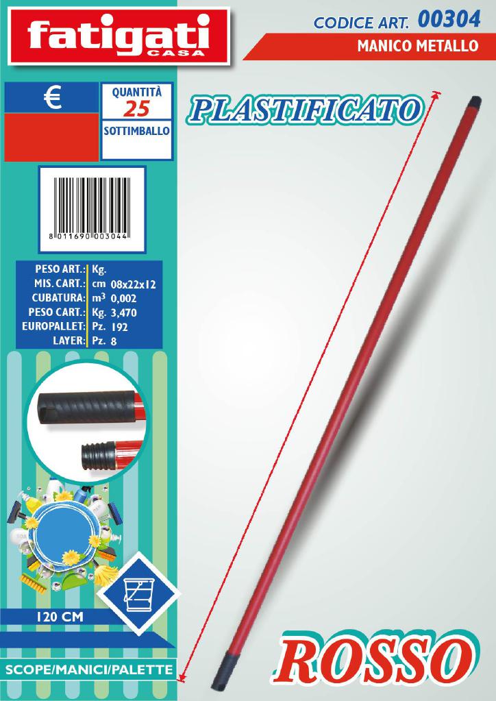 FATIGATI MANICO METALLO PLAST. 120CM ART.00304 FATIGATI MANICO METALLO PLAST. 120CM ART.00304