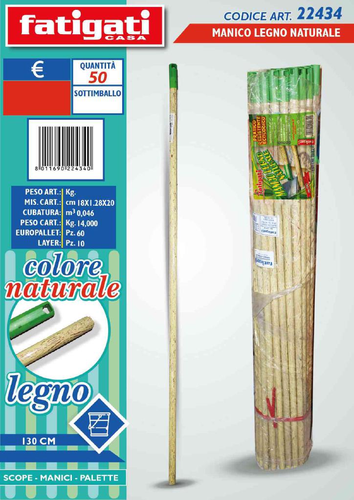 FATIGATI MANICO LEGNO VERNICIATO 130CM ART.22434 FATIGATI MANICO LEGNO VERNICIATO 130CM ART.22434