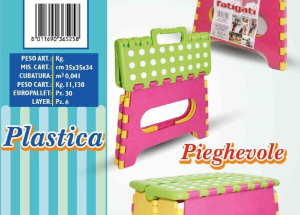 FATIGATI SGABELLO PLASTICA PIEGHEVOLE ART.36525