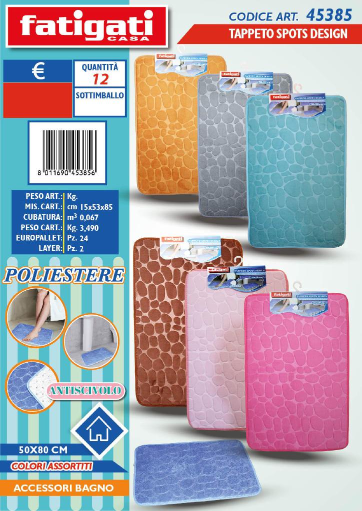 FATIGATI TAPPETO POLIESTERE SPOTS DESIGN 50*80CM ART.45385 FATIGATI TAPPETO POLIESTERE SPOTS DESIGN 50*80CM ART.45385