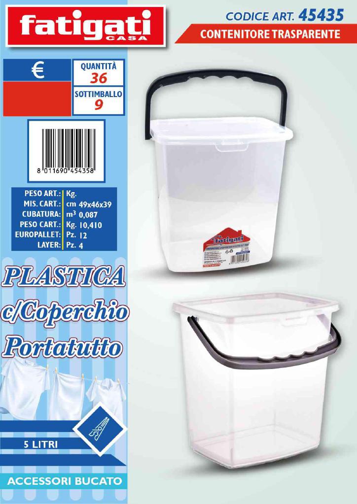 FATIGATI CONTENITORE C/COPERCHIO P/TUTTO 5LT ART.45435 FATIGATI CONTENITORE C/COPERCHIO P/TUTTO 5LT ART.45435