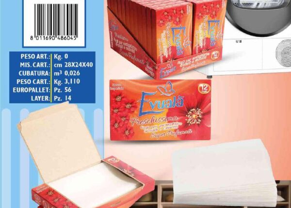 FATIGATI FOGLI EVUALA' X ASCIUGATRICE ROSSO IMPERIALE 12PZC ART.48604