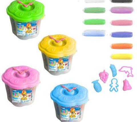 PLASTI-DOH OROLOGIO PLASTILINA 8CM 10PZ+3 FORME 60GR BE SMART ART.01050258