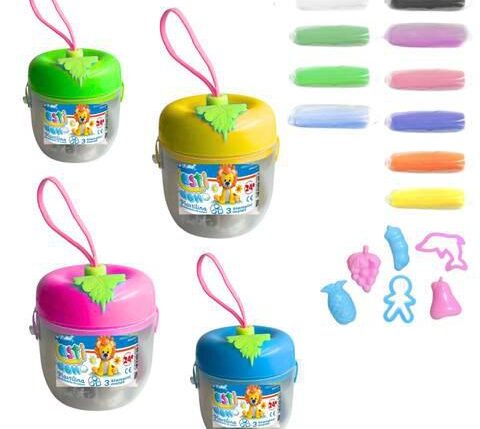 PLASTI-DOH MINI MELA PLASTILINA 8CM 10PZ+3 FORME 60GR BE SMART ART.01050257