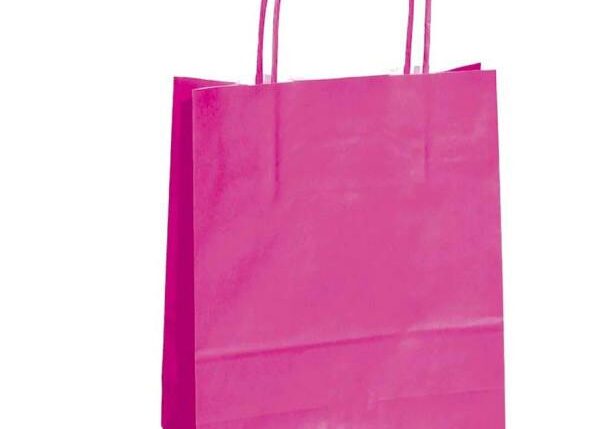 BUSTA REGALO CARTA KRAFT MAGENTA 22X10X29 90GR FSC 25PZ