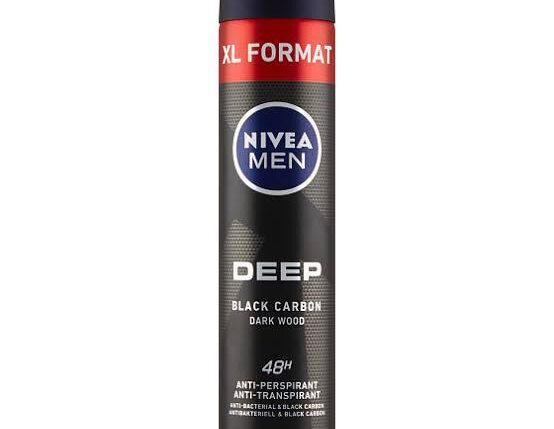 NIVEA DEODORANTE SPRAY 200ML B&W FM DEEP DARK