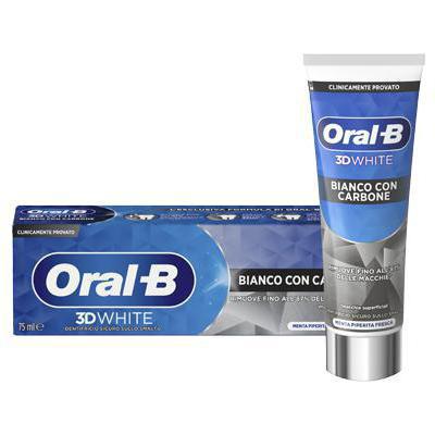 ORAL-B DENT. 75ML 3D WHITE CARBONE