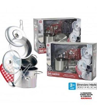 SET CUCINA IN ACCIAIO 8PZ ART.100530