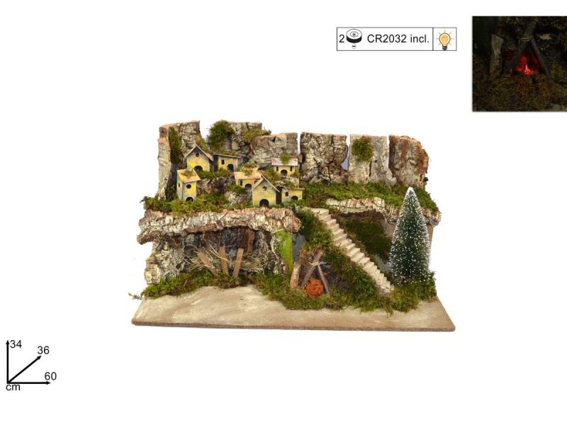 PAESAGGIO VUOTO C/FUOCO LED 61X35X35CM SFUSO/BULK ART.FR000147 PAESAGGIO VUOTO C/FUOCO LED 61X35X35CM SFUSO/BULK ART.FR000147