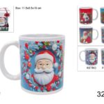 TAZZONE NATALIZIO 325ML BABBO NATALE 4ASS ART.XNA18007271
