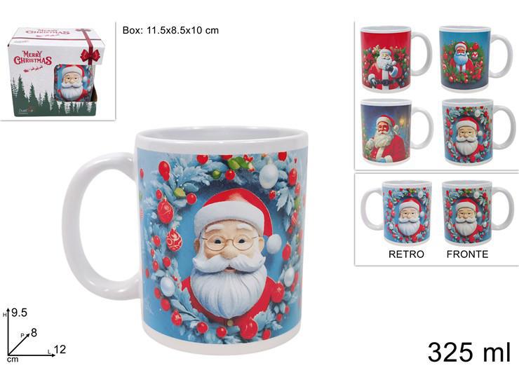 TAZZONE NATALIZIO 325ML BABBO NATALE 4ASS ART.XNA18007271 TAZZONE NATALIZIO 325ML BABBO NATALE 4ASS ART.XNA18007271