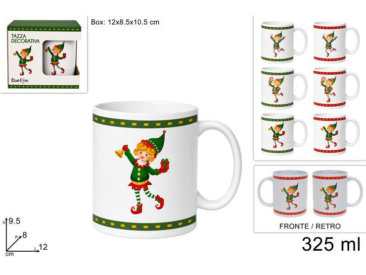 TAZZONE MUG 325CC DECORO ELFO 6 ASS ART.XNA19016121 TAZZONE MUG 325CC DECORO ELFO 6 ASS ART.XNA19016121