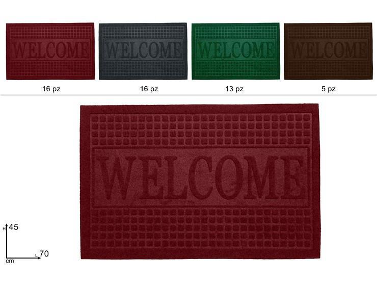 TAPPETO ZERBINO WELCOME 45X70 CM 4 COL. ASS. ART.DEV24003151 TAPPETO ZERBINO WELCOME 45X70 CM 4 COL. ASS. ART.DEV24003151
