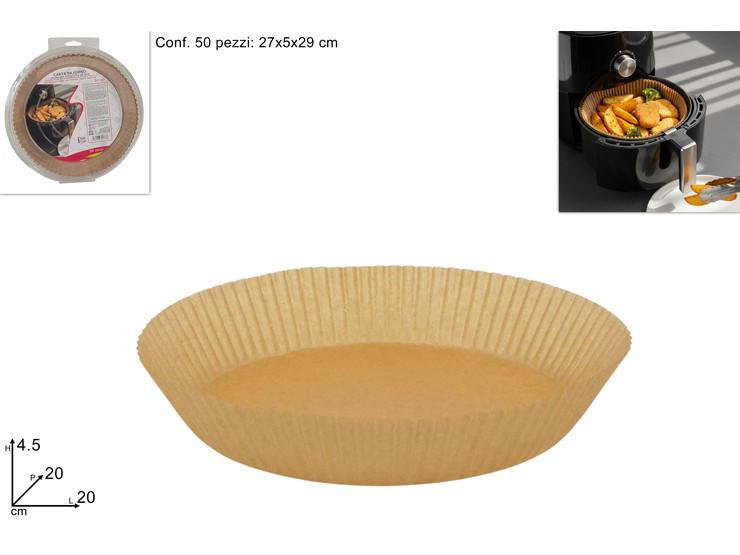 CARTA DA FORNO TONDA PER FRIGGITRICE AD ARIA 50PZ 20CM ART.DEV25014141 CARTA DA FORNO TONDA PER FRIGGITRICE AD ARIA 50PZ 20CM ART.DEV25014141