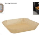 CARTA DA FORNO QUADRATA PER FRIGGITRICE AD ARIA 50PZ 20CM ART.DEV25014151