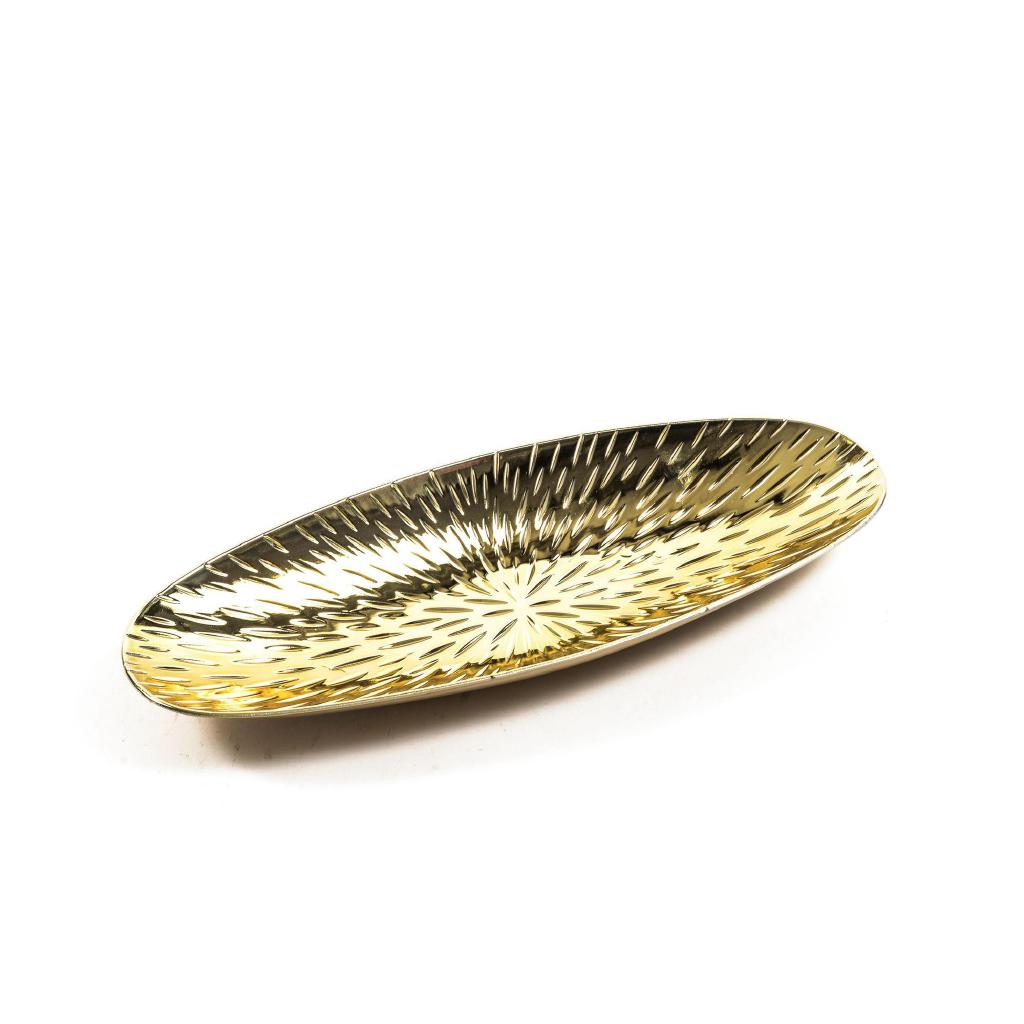 VASSOIO ORO LUCIDO IN PLASTICA 41X15.5X4CM ART.32625 - VASSOIO ORO LUCIDO IN PLASTICA 41X15.5X4CM ART.32625 -