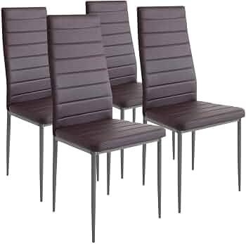 SET 4 SEDIE MODERNE SALOTTO COLORE MARRONE Y-001
