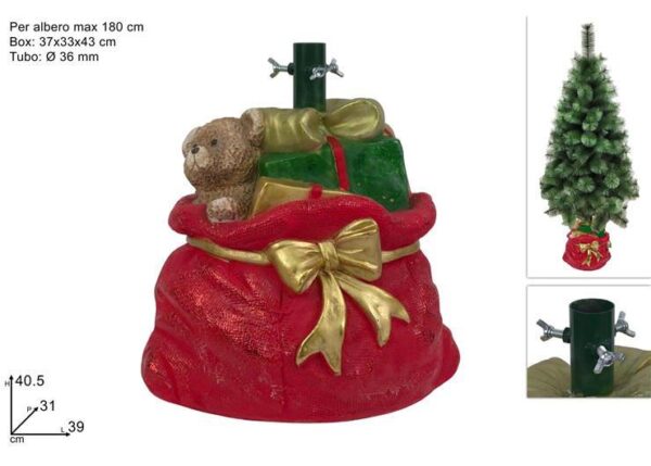 BASE ALBERO SACCO NATALIZIO ROSSO ART.XNA24053091