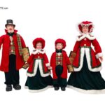FAMIGLIA NATALIZIA SET 4PZ CON ABITO SCACCHI 50 70CM ART.XNA24060351